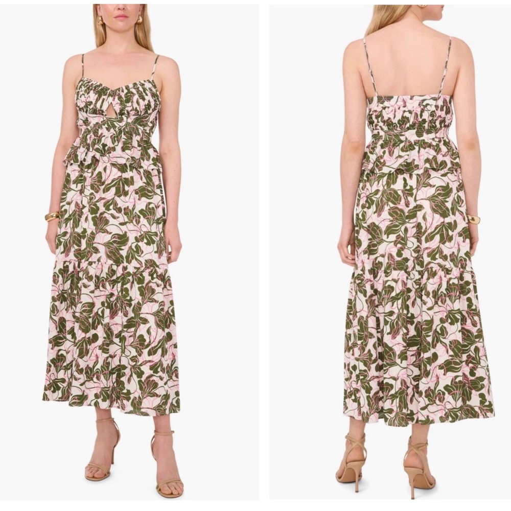 PARKER Floral Egret Tiered Midi Skirt - Picture 2 of 11